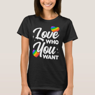 T-shirt Aimer Qui Vous Voulez Lgbtq Diversité Rainbow Prid