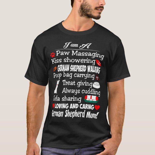 T-shirt Aimer Soigner Berger Allemand (Devant)