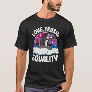 T-shirt Aimer Trash & Égalité Opossum Bisexual Drapeau Bi