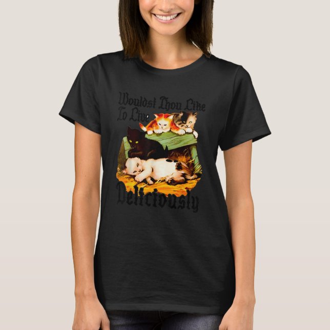 T-shirt Aimeriez-Vous Vivre Délicieusement ? (Devant)