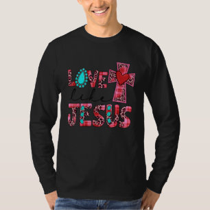 T-shirt Aimez comme Jésus Plaid Léopard Rose Christian Val