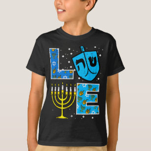 T-shirt Aimez Hanukkah Dreidel Menorah Juif Chanukah Homme