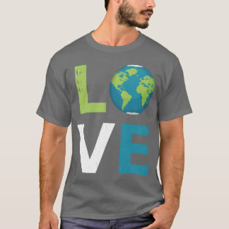 T-shirt Aimez la Terre, aimez et sauvez un ami