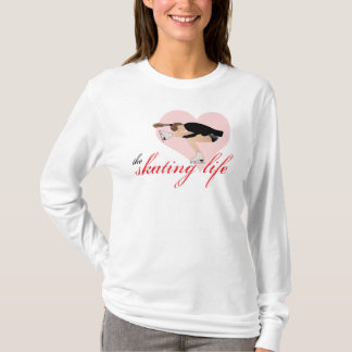 T-shirt Aimez la vie de patinage