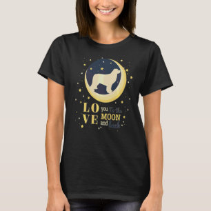 T-shirt Aimez Le Chien De Terre-Neuve À La Lune