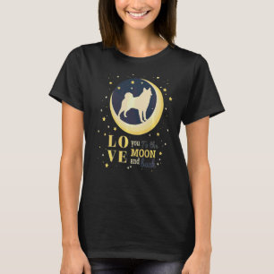 T-shirt Aimez Le Chien Norvégien Elkhound Sur La Lune