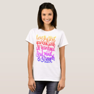 T-shirt Aimez le lettrage de seigneur Your God Scripture