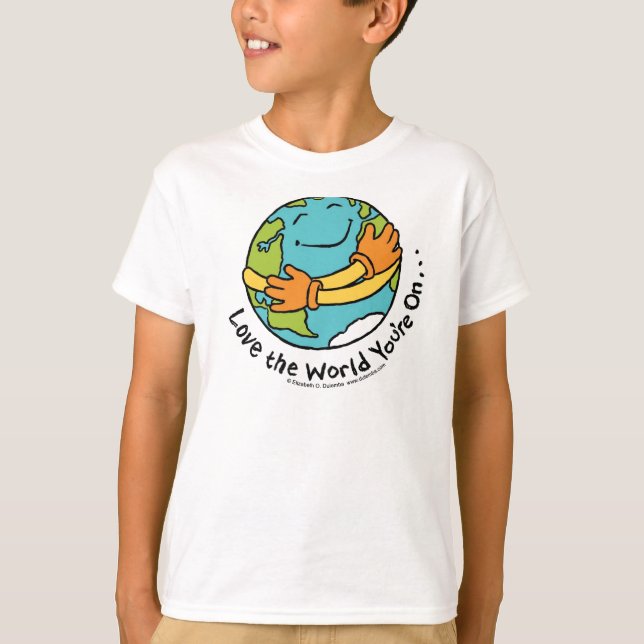 T-shirt Aimez le monde que vous êtes en ligne (Devant)