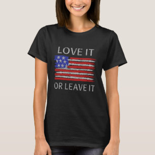 T-shirt Aimez-le ou laissez-le États-Unis Drapeau