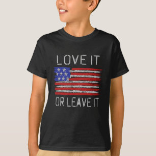 T-shirt Aimez-le ou laissez-le États-Unis Drapeau