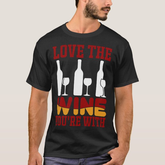 T-shirt Aimez Le Vin Avec 9 (Devant)