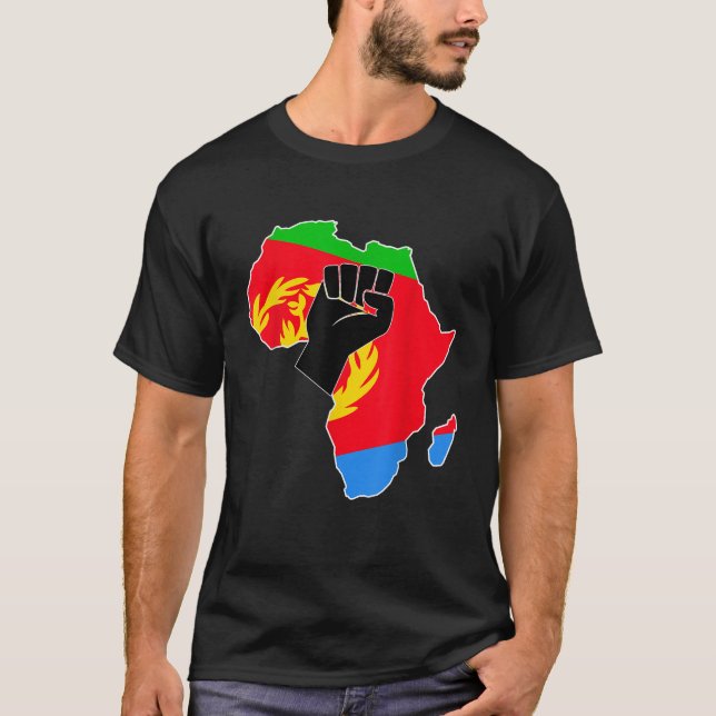 T-shirt Aimez L'Erythrée Avec Drapeau Erythréen En Afrique (Devant)