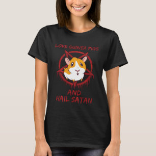 T-shirt Aimez les Cochons de Guinée et Hail Satan