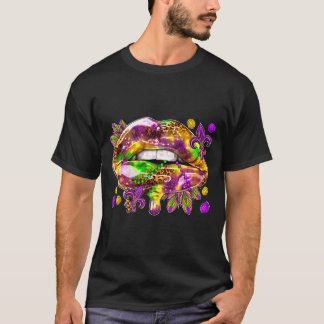 T-shirt Aimez les femmes lèvres Mardi Gras Carnaval Gros