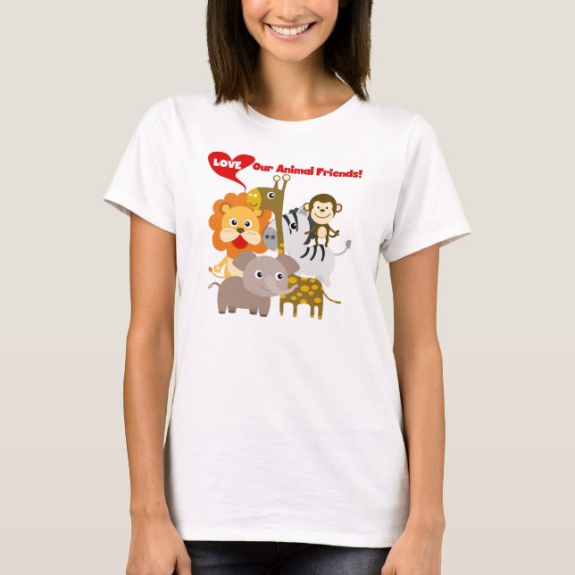 T-shirt Aimez nos amis animaux (Devant)