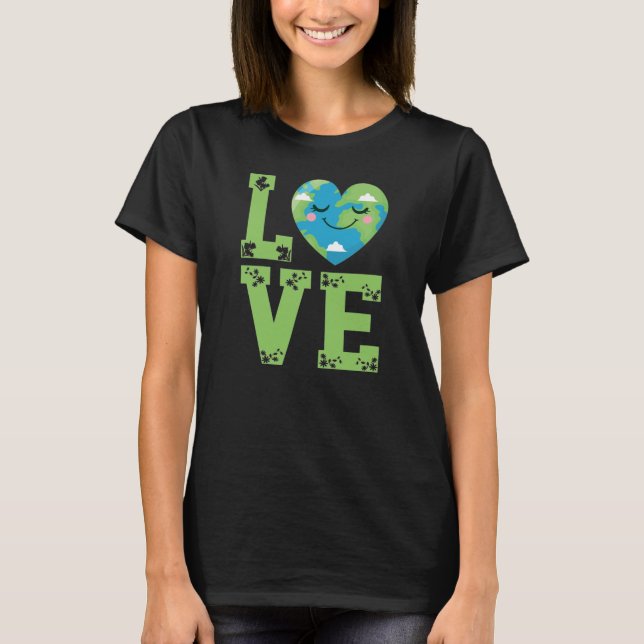 T-shirt Aimez notre planète mère Jour des terres (Devant)