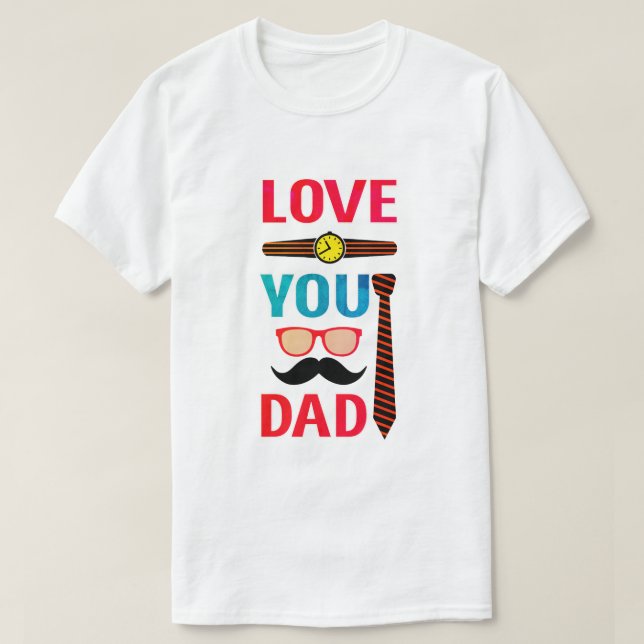 T-shirt Aimez votre père - Cadeau de la fête du Père (Design devant)
