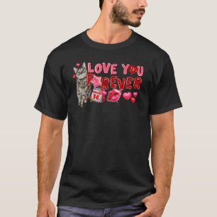 T-shirt Aimez-Vous Heureuse Sainte-Valentin Cute Cat Forev