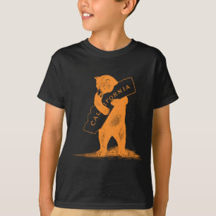 T-shirt Aimez-vous la Californie--Orange et noir