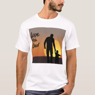 T-shirt Aimez-vous papa Père Son Bond Fête des pères
