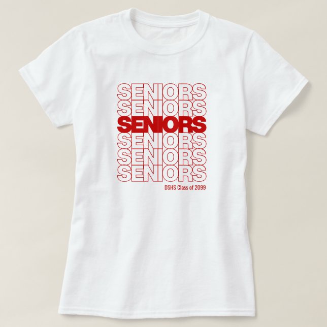 T-shirt Aînés rouges Aînés Aînés (Design devant)