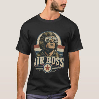 T-shirt Air Boss Pilote de Chasse Vintage