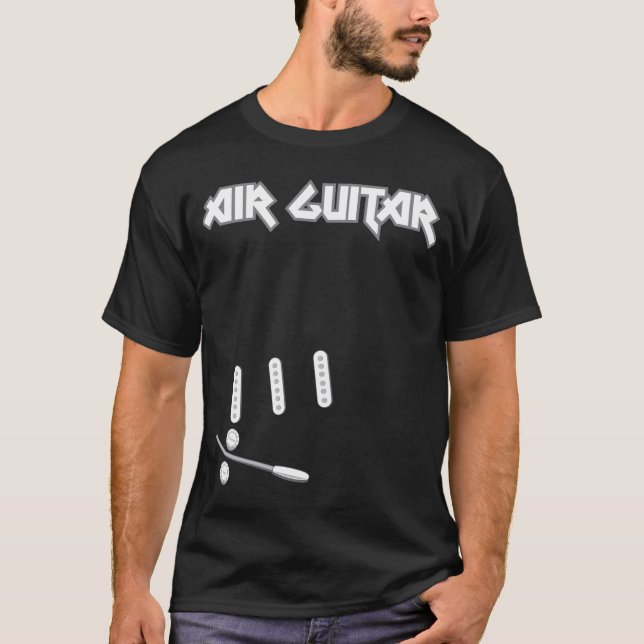 T-shirt Air guitar n'importe où (Devant)