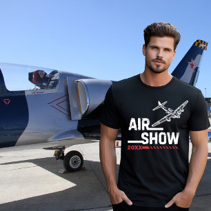 T-shirt AIR SHOW B-17 Avion Vintage 2ÈME GUERRE MONDIALE, 