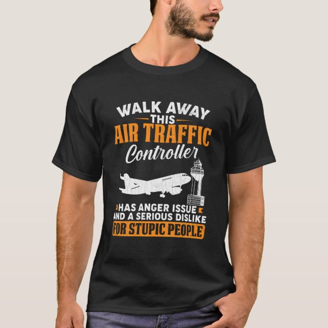 T-shirt Air Traffic Controller Anger Issue Aviation Airpla (Devant)