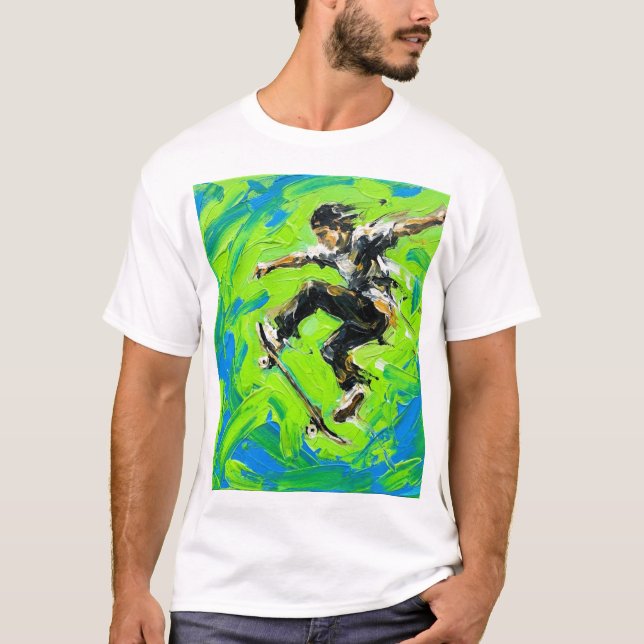 T-shirt Airborne Trick – Skate Pulse in Motion (Devant)