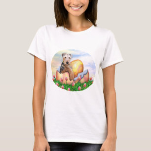 T-shirt Airedale Terrier Easter Surprise