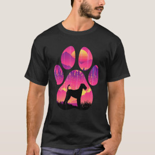 T-shirt Airedale Terrier Paw Maman Papa Chien Femmes Homme