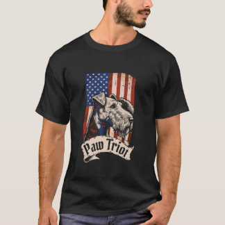 T-shirt Airedale Terrier Us Drapeau Chien race Animaux - P