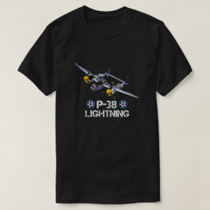 T-shirt Airpla américain P-38 Lightning Fighter de la Sec