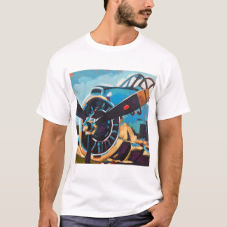 T-shirt Airplane Painting - Gift for Aviation Enthusiasts
