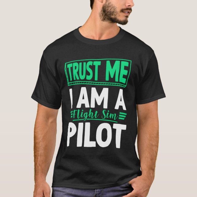 T-shirt Airplane Pilot For Airline Captain Flight Sim Pilo (Devant)