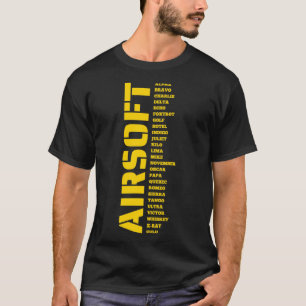 T-shirt Airsoft callsign A à z Airsoft par Design Speciali