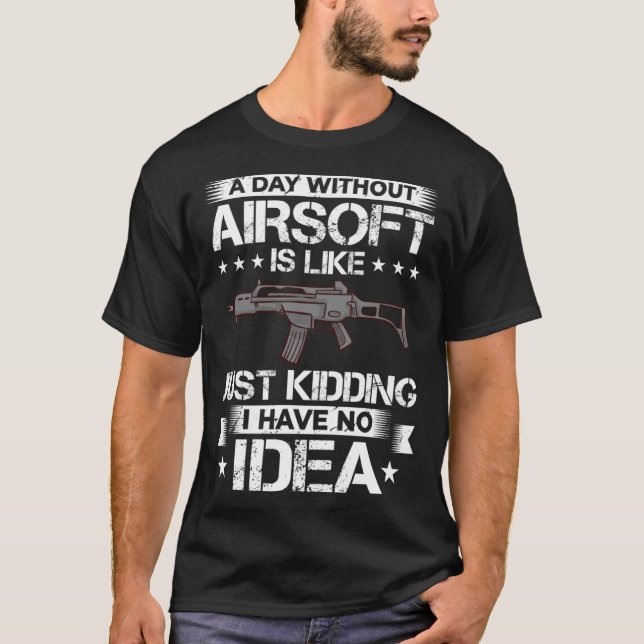 T-shirt Airsoft Gun Game Shooting Training Player Airsofti (Devant)