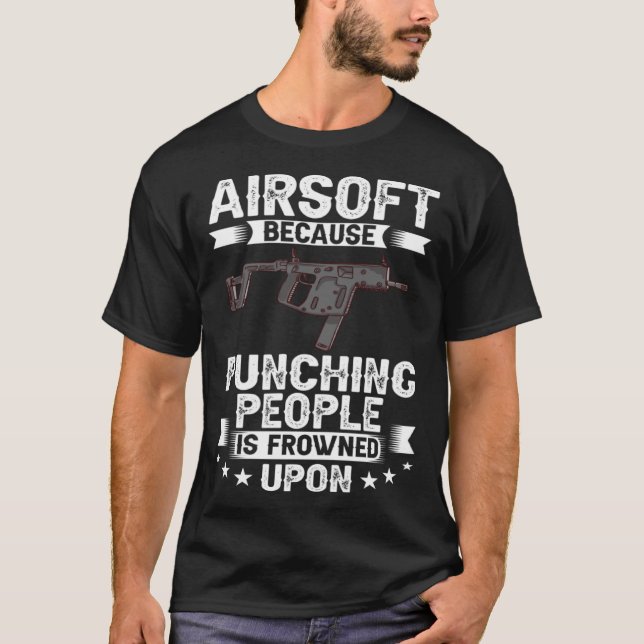 T-shirt Airsoft Gun Jeu Jeu de tir Joueur d'entraînement A (Devant)