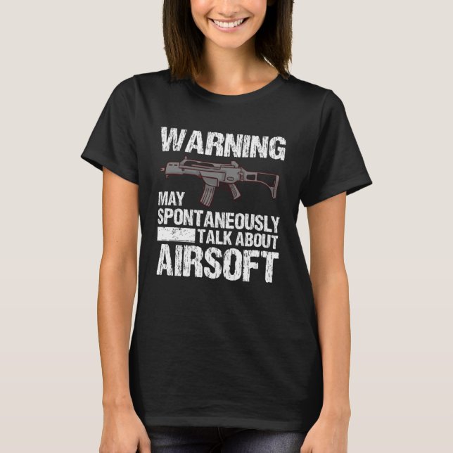 T-shirt Airsoft Gun Jeu Jeu de tir Joueur d'entraînement A (Devant)
