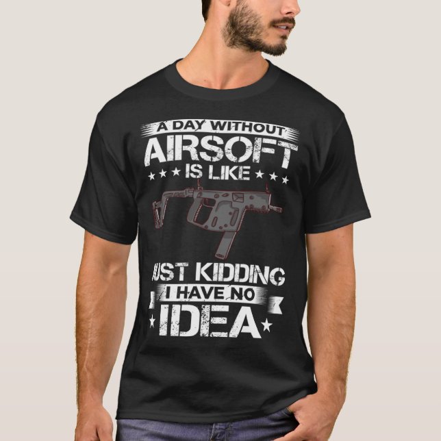 T-shirt Airsoft Gun Jeu Jeu de tir Joueur d'entraînement A (Devant)