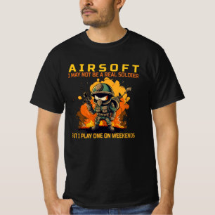 T-shirt Airsoft - Je ne suis peut-être pas un vrai soldat