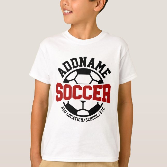 T-shirt AJOUT PERSONNALISÉ NOM Joueur de football Cravate- (Devant)