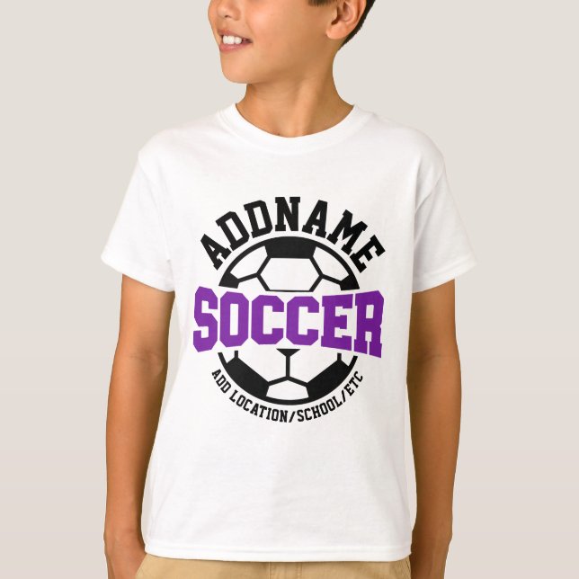 T-shirt AJOUT PERSONNALISÉ NOM Joueur de football Cravate- (Devant)