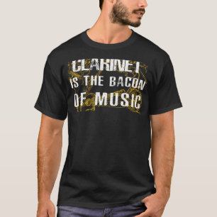 T-shirt Ajouter Jazz Flavor avec Clarinet est le Bacon de