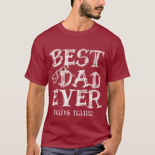 T-shirt Ajouter LE NOM DE PAPA CLASSEUR MEILLEUR ÉTAPE PAP