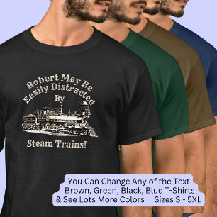 T-shirt Ajouter Le Texte Du Nom - Facilement Distrait Par 