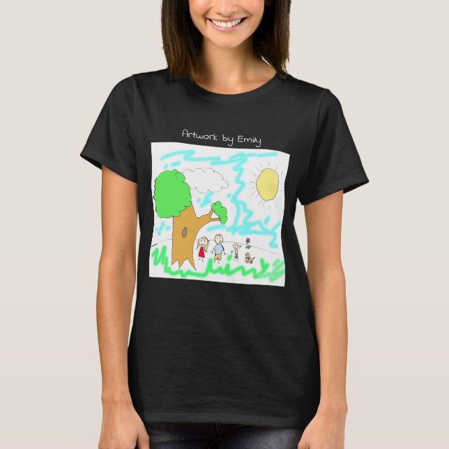 T-shirt Ajouter l'oeuvre de votre enfant à cette oeuvre (Devant)