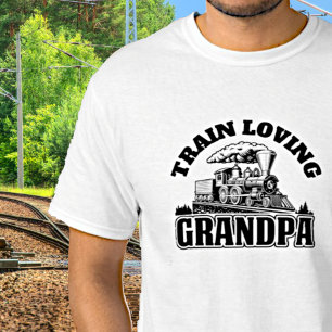 T-shirt Ajouter NOM / TEXTE - Grand-père du moteur du trai