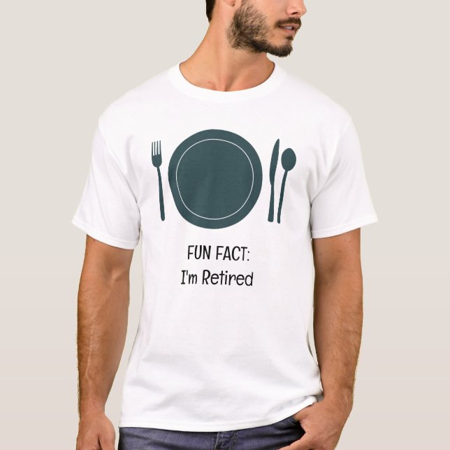 T-shirt Ajouter Photo Fun Fact Je suis Retraité Waitstaff  (Devant)